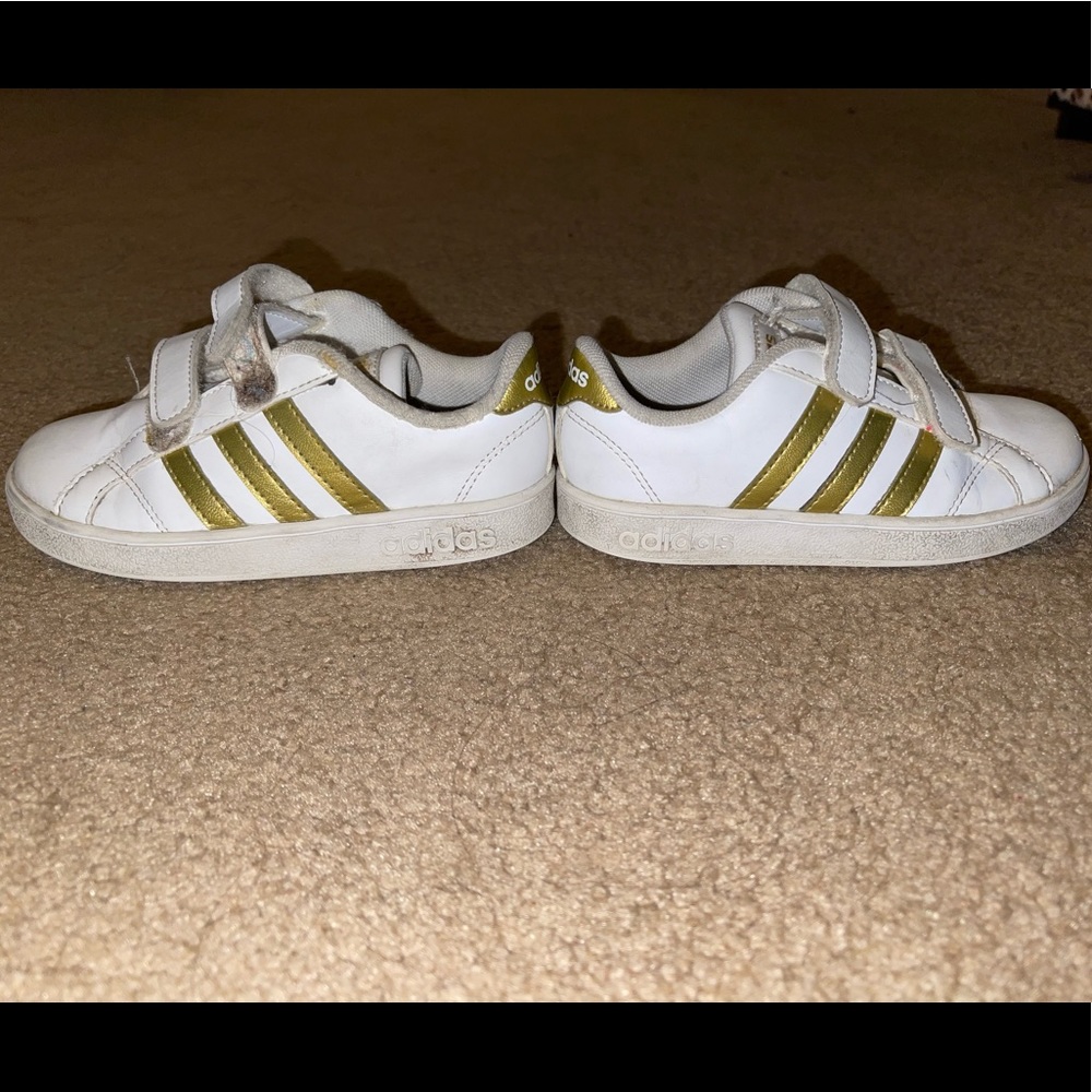 Little girls adidas shoes size 10.